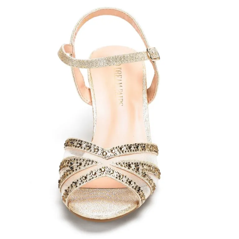 Ankle Strap Kitten Heel Sandals