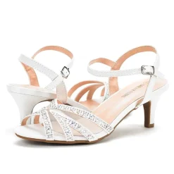 Ankle Strap Kitten Heel Sandals