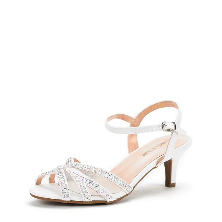 Ankle Strap Kitten Heel Sandals