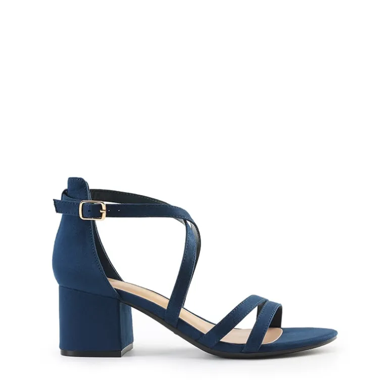 Ankle Strap Low Block Heels