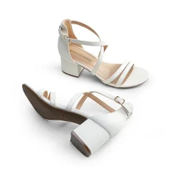 Ankle Strap Low Block Heels