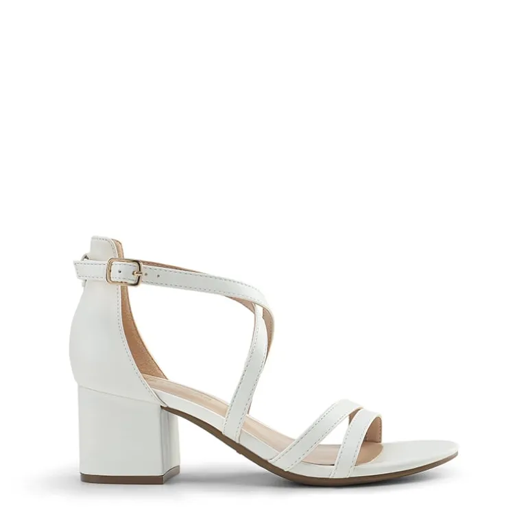 Ankle Strap Low Block Heels