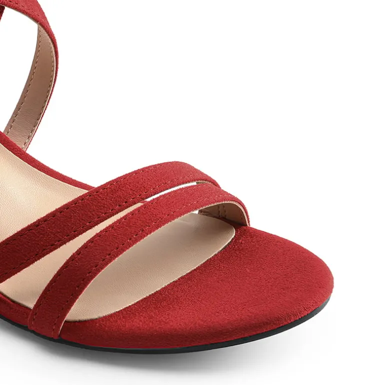 Ankle Strap Low Block Heels
