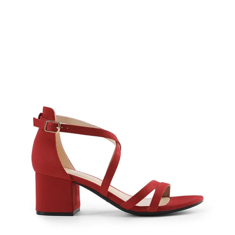 Ankle Strap Low Block Heels