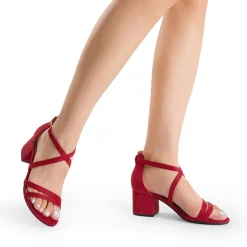 Ankle Strap Low Block Heels
