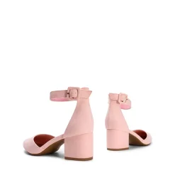 Ankle Strap Low Heel Chunky Pumps