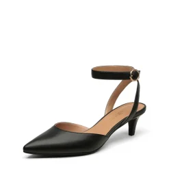 Ankle Strap Low Heel Pumps