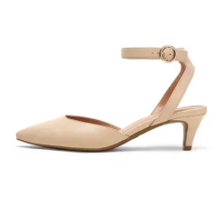 Ankle Strap Low Heel Pumps