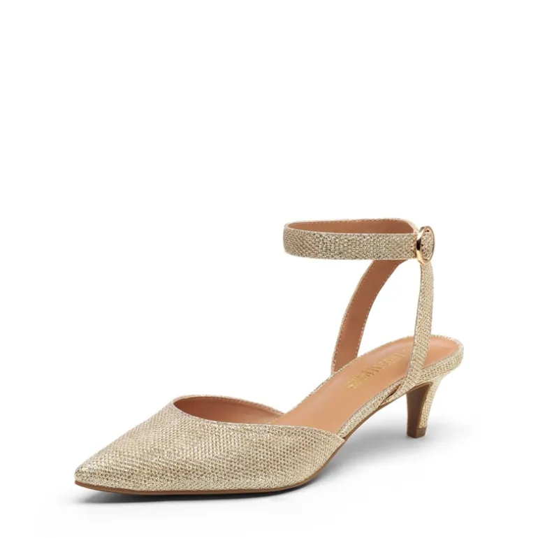 Ankle Strap Low Heel Pumps