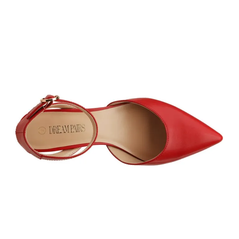 Ankle Strap Low Heel Pumps