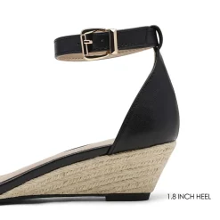 Ankle Strap Low Heel Wedge Sandals