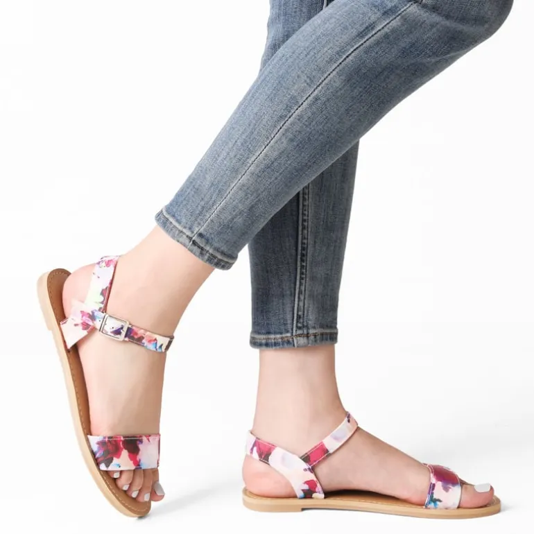 Ankle Strap Open Toe Flat Sandals