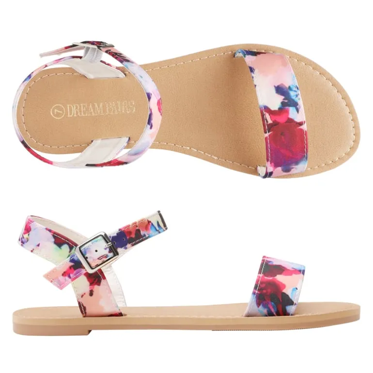 Ankle Strap Open Toe Flat Sandals