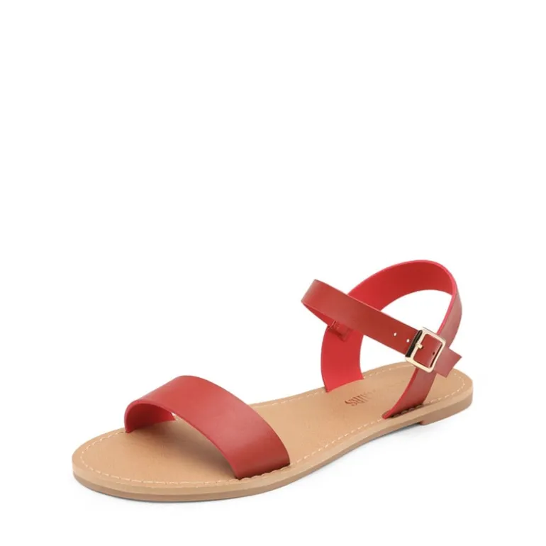 Ankle Strap Open Toe Flat Sandals
