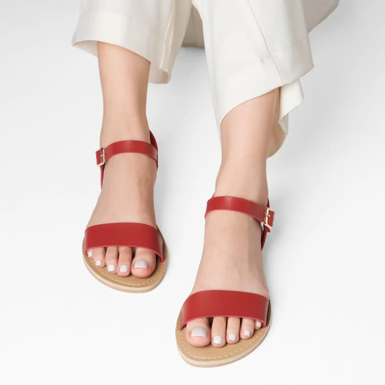 Ankle Strap Open Toe Flat Sandals