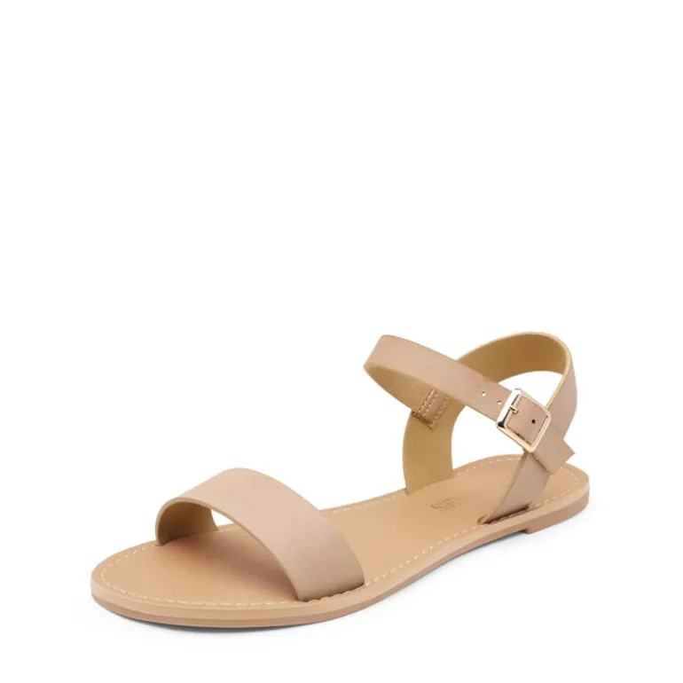 Ankle Strap Open Toe Flat Sandals