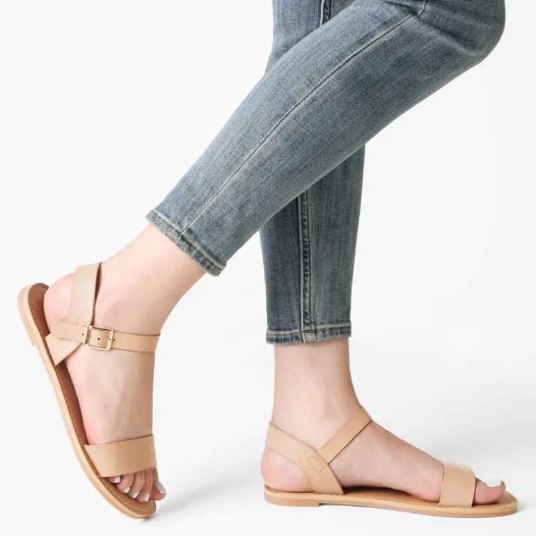 Ankle Strap Open Toe Flat Sandals