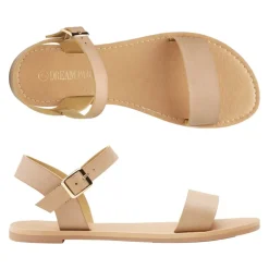 Ankle Strap Open Toe Flat Sandals