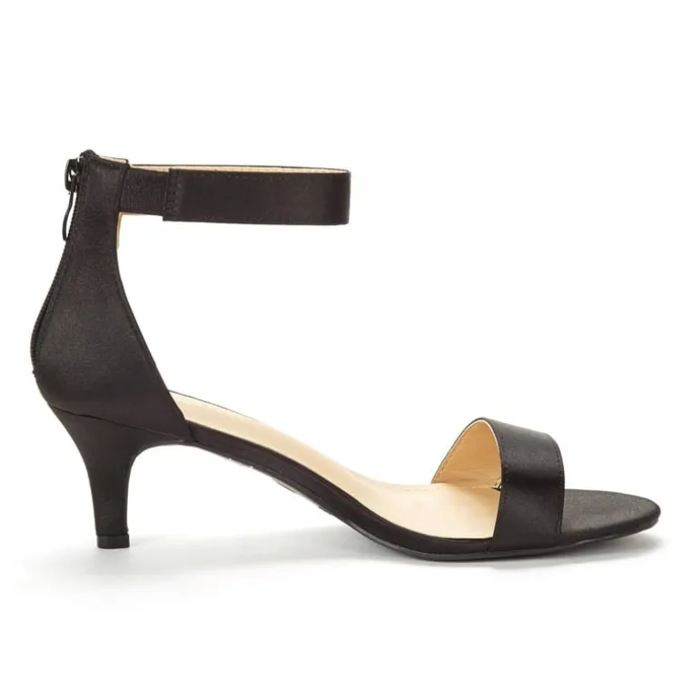 Ankle Strap Open Toe Kitten Heel Sandals