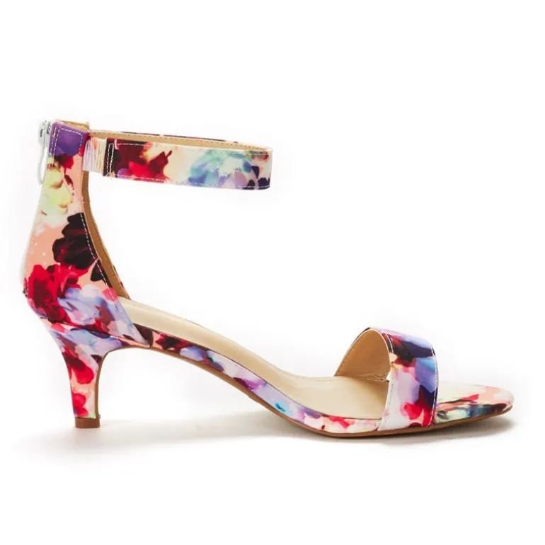 Ankle Strap Open Toe Kitten Heel Sandals
