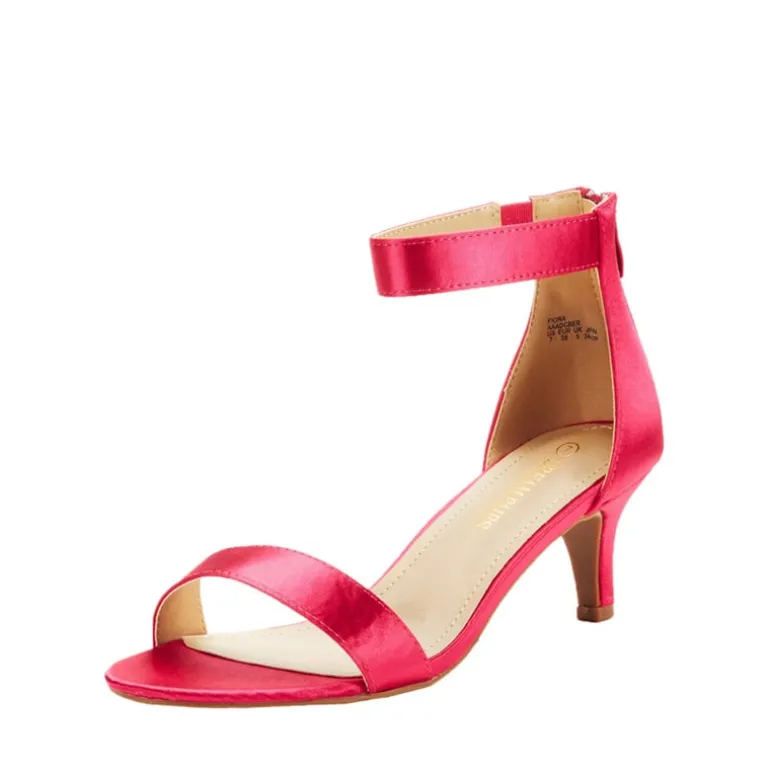 Ankle Strap Open Toe Kitten Heel Sandals