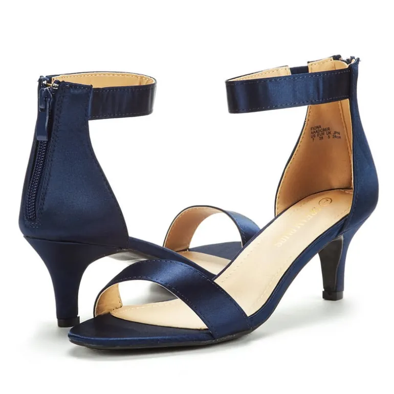Ankle Strap Open Toe Kitten Heel Sandals