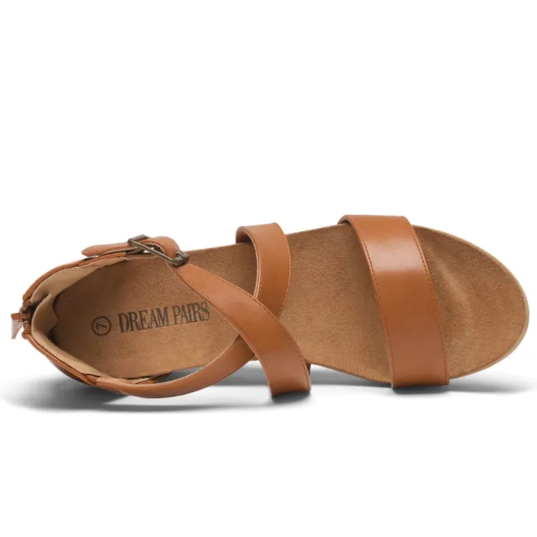 Ankle Strap Open-Toe Platform Wedge Sandals
