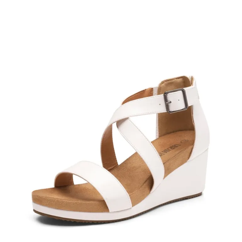 Ankle Strap Open-Toe Platform Wedge Sandals