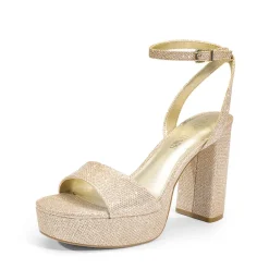 Ankle-Strap Platform Chunky High Heel Sandals