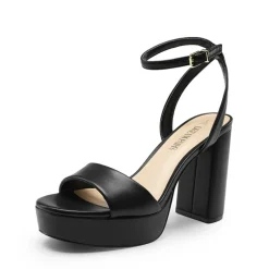Ankle-Strap Platform Chunky High Heel Sandals