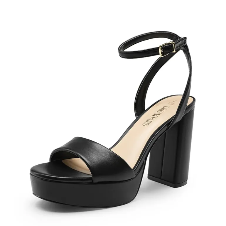 Ankle-Strap Platform Chunky High Heel Sandals