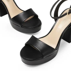 Ankle-Strap Platform Chunky High Heel Sandals
