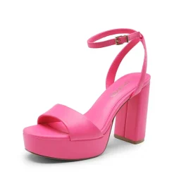 Ankle-Strap Platform Chunky High Heel Sandals