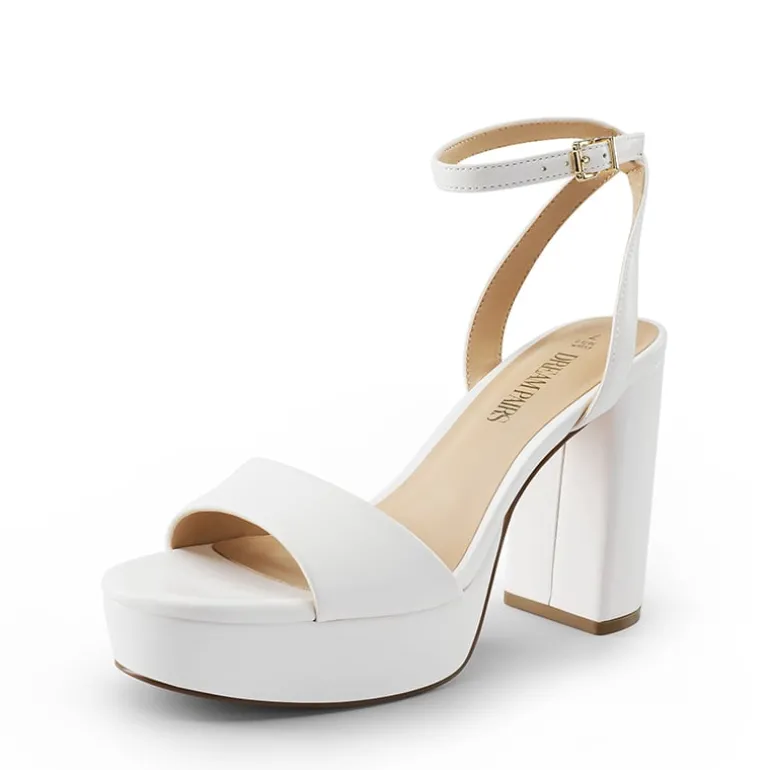 Ankle-Strap Platform Chunky High Heel Sandals