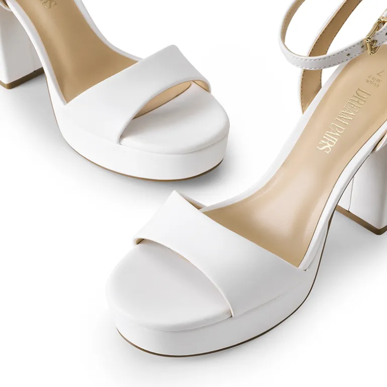 Ankle-Strap Platform Chunky High Heel Sandals