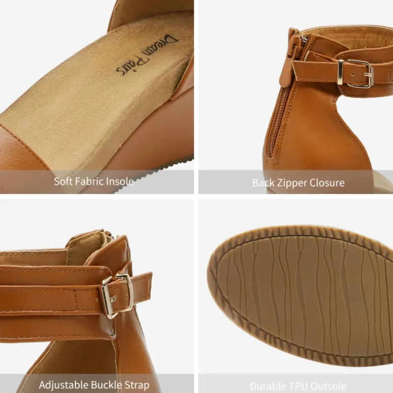 Ankle Strap Platform Wedge Heel Sandals