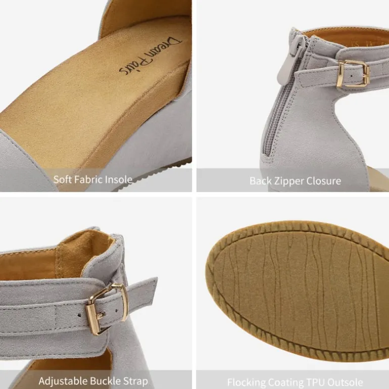 Ankle Strap Platform Wedge Heel Sandals