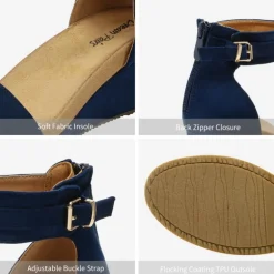 Ankle Strap Platform Wedge Heel Sandals