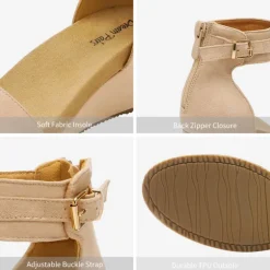 Ankle Strap Platform Wedge Heel Sandals
