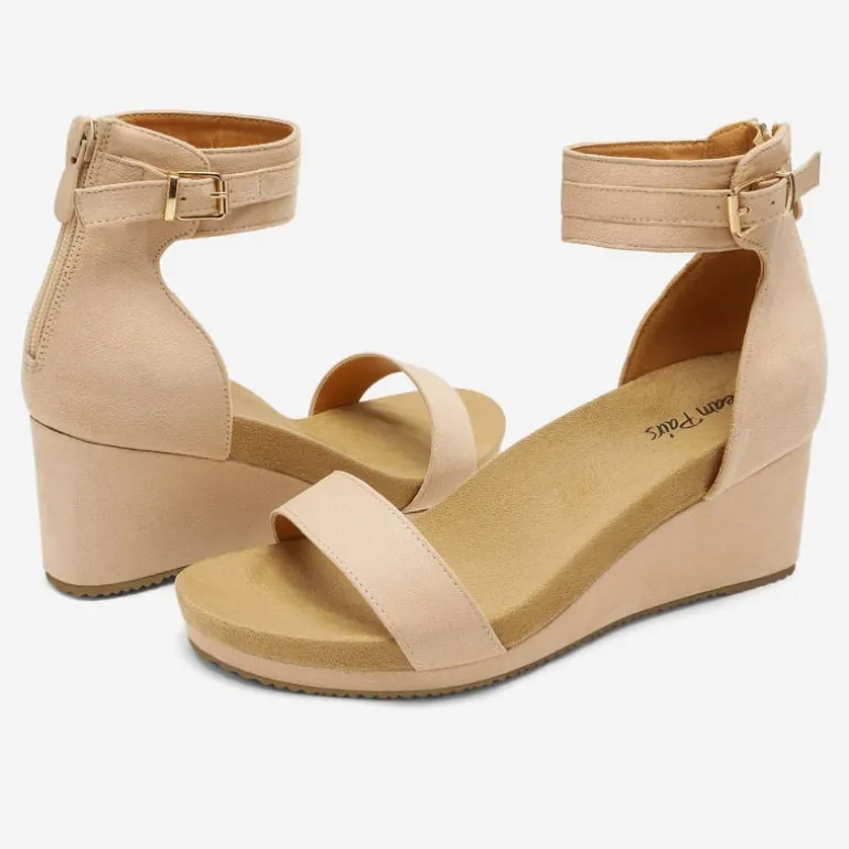 Ankle Strap Platform Wedge Heel Sandals