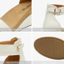 Ankle Strap Platform Wedge Heel Sandals