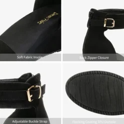 Ankle Strap Platform Wedge Heel Sandals