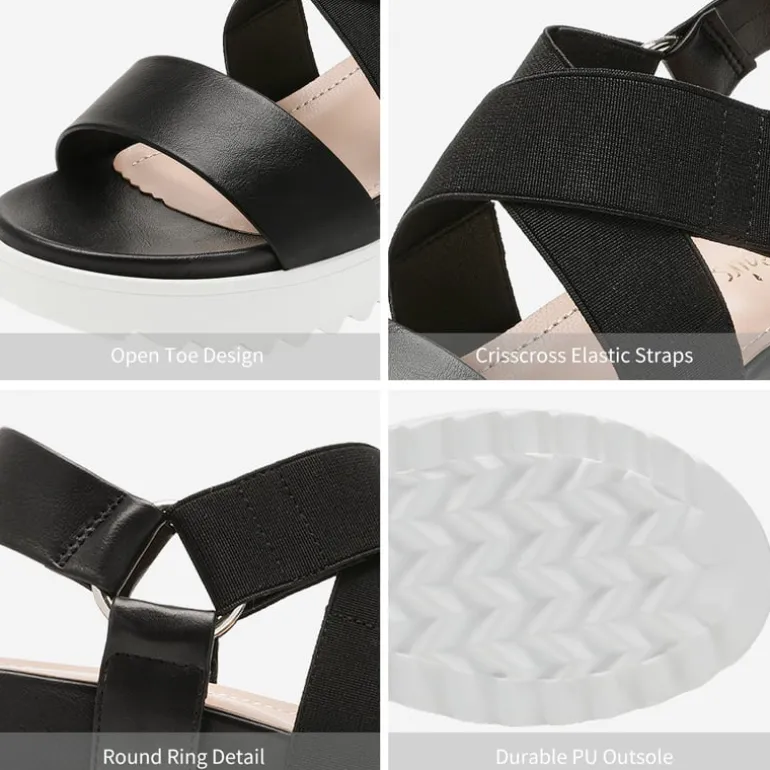 Ankle Strap Platform Wedge Sandals