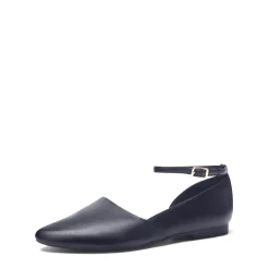 Ankle-Strap Pointed Toe D'Orsay Flats