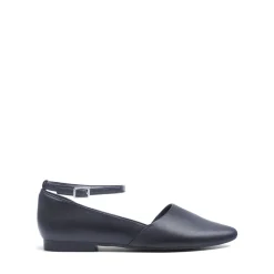 Ankle-Strap Pointed Toe D'Orsay Flats