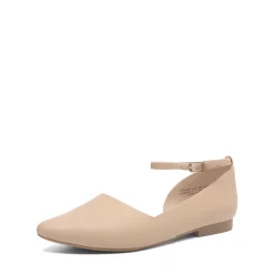 Ankle-Strap Pointed Toe D'Orsay Flats