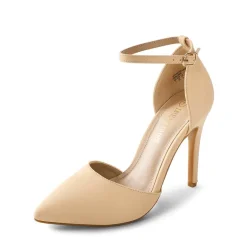 Ankle Strap Pointed Toe Stiletto Heels Pumps