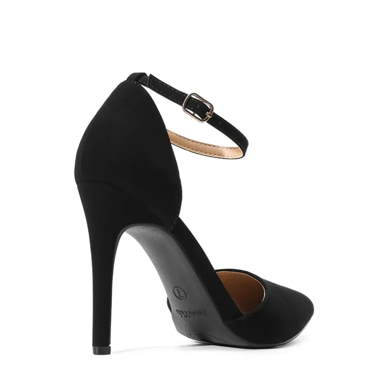 Ankle Strap Pointed Toe Stiletto Heels Pumps