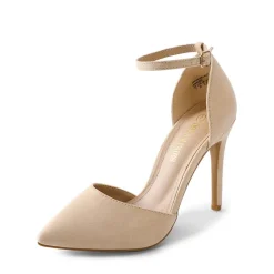 Ankle Strap Pointed Toe Stiletto Heels Pumps