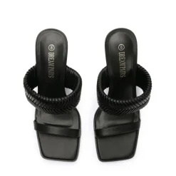 Ankle Strap Rectangular Square Toe Heel Sandals